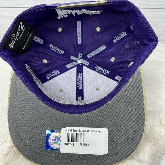 Washington Huskies Zephyr Z11 Adjustable Snapback Hat - Purple New NWT - Picture 7 of 8